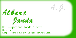 albert janda business card